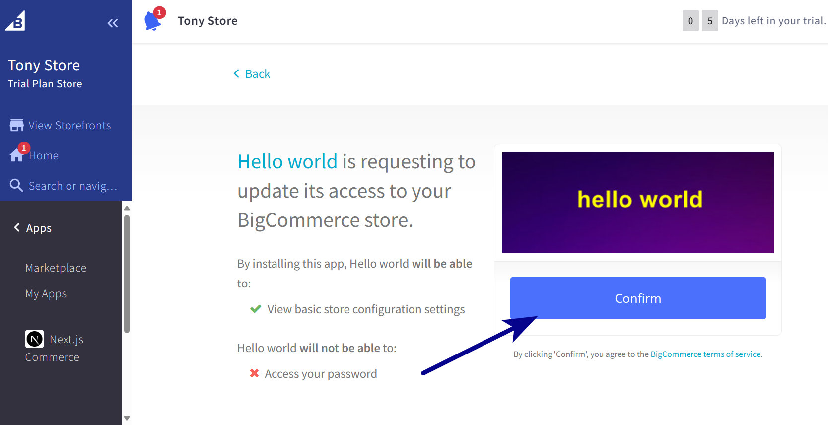 Confirm the installation